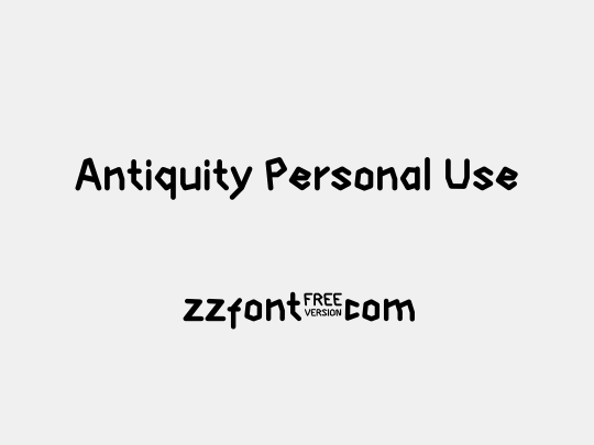 Antiquity Personal Use