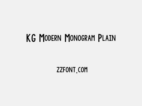 KG Modern Monogram Plain