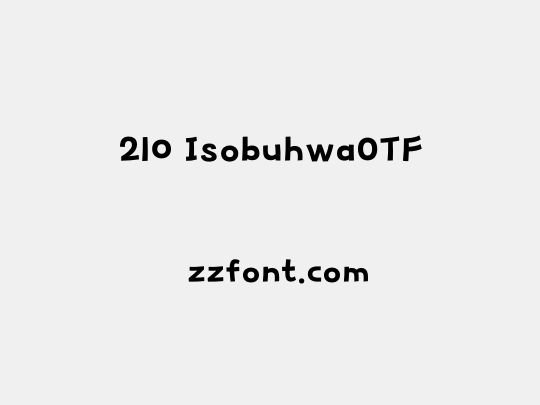 210 IsobuhwaOTF