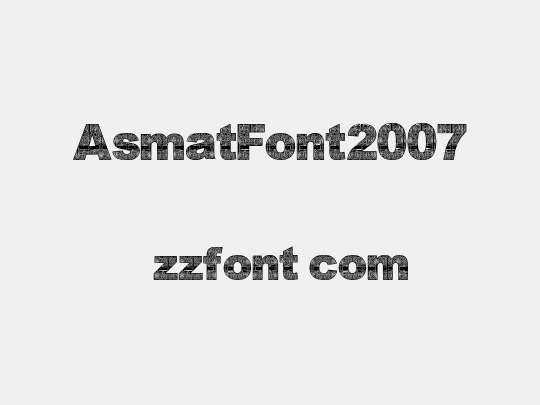 AsmatFont2007