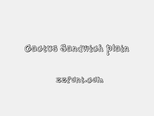 Cactus Sandwich Plain