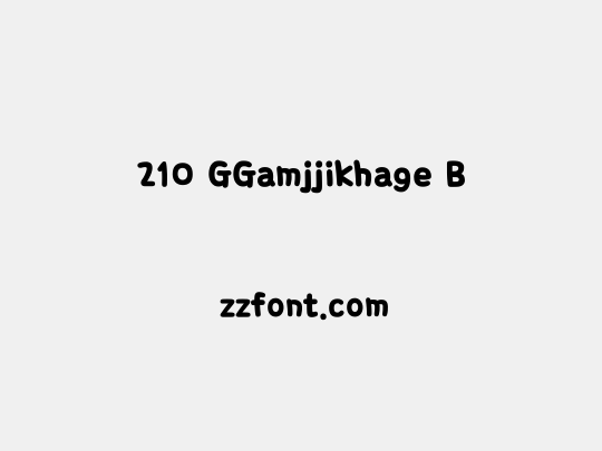 210 GGamjjikhage B