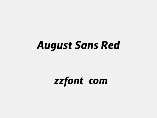 August Sans Red