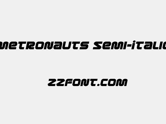 Metronauts Semi-Italic