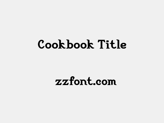 Cookbook Title