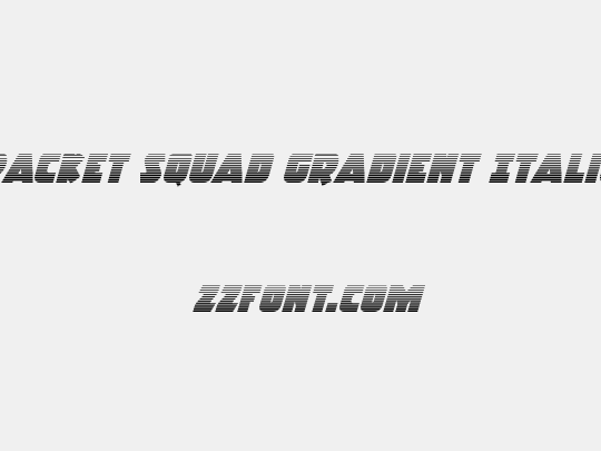 Racket Squad Gradient Italic