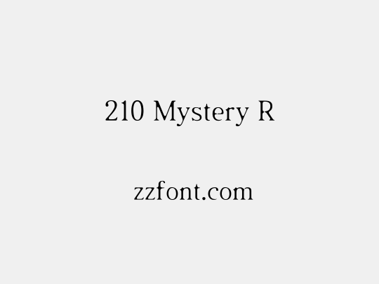 210 Mystery R