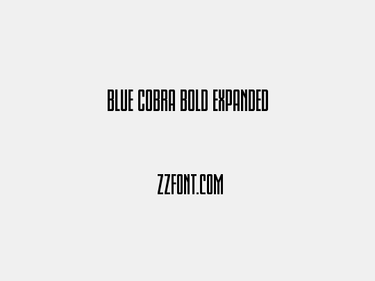 Blue Cobra Bold Expanded