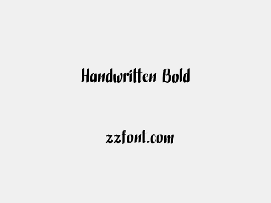 Handwritten Bold