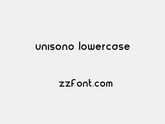 Unisono Lowercase