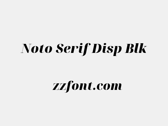 Noto Serif Disp Blk