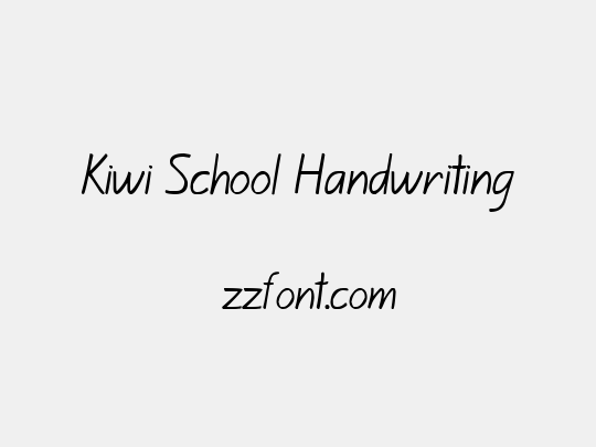 Kiwi School Handwriting