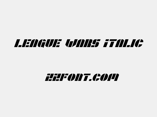 League Wars Italic