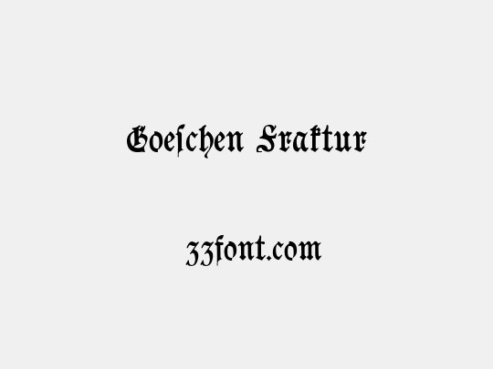 Goeschen Fraktur