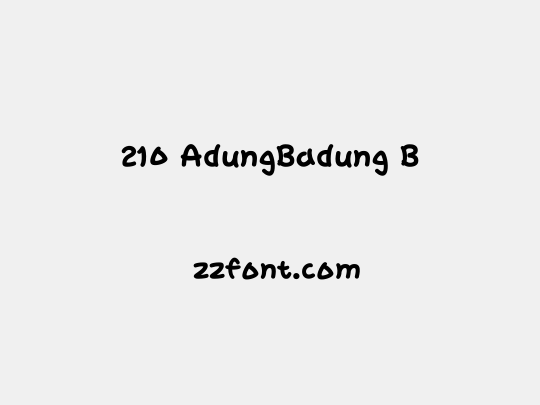 210 AdungBadung B