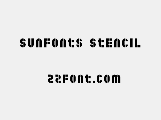 SunFonts Stencil