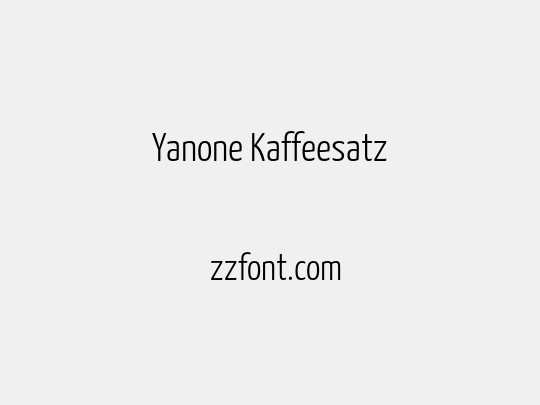 Yanone Kaffeesatz