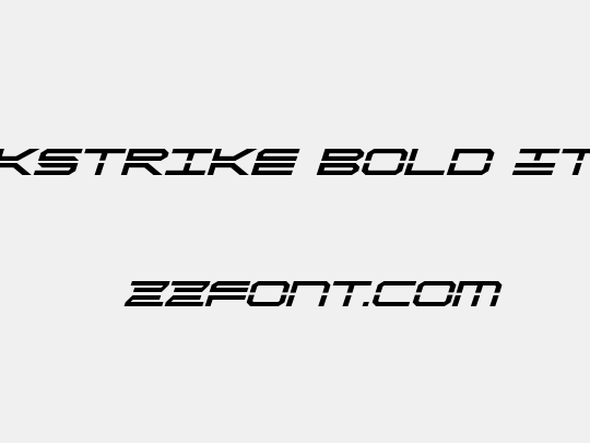 QuickStrike Bold Italic