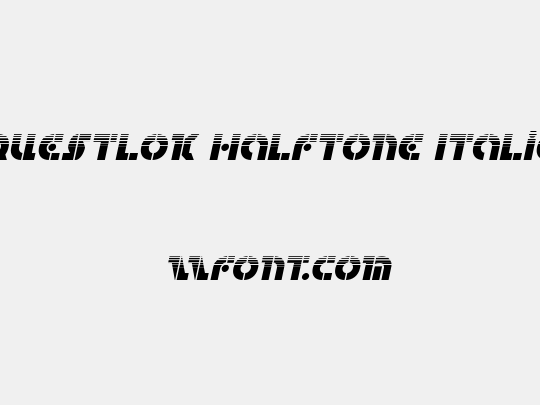 Questlok Halftone Italic