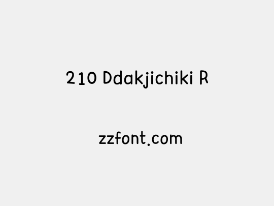 210 Ddakjichiki R