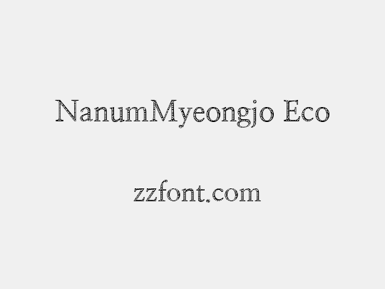 NanumMyeongjo Eco