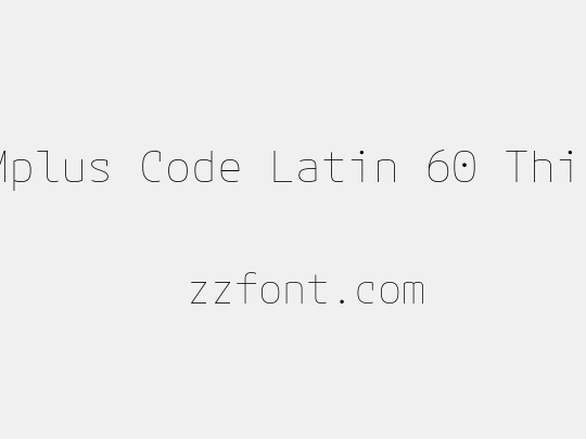 Mplus Code Latin 60 Thin