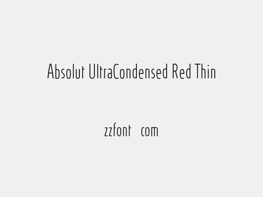 Absolut UltraCondensed Red Thin