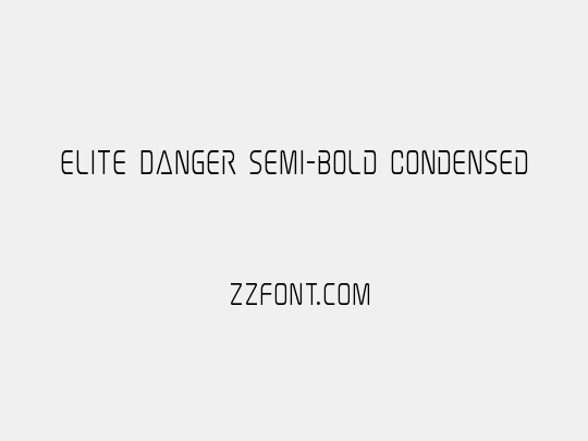 Elite Danger Semi-Bold Condensed