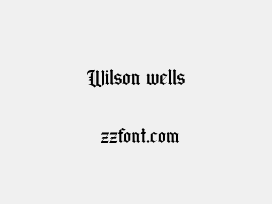 Wilson wells