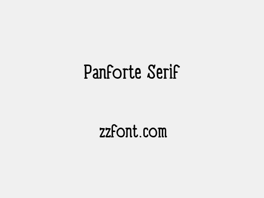 Panforte Serif