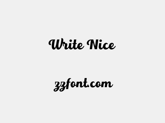 Write Nice