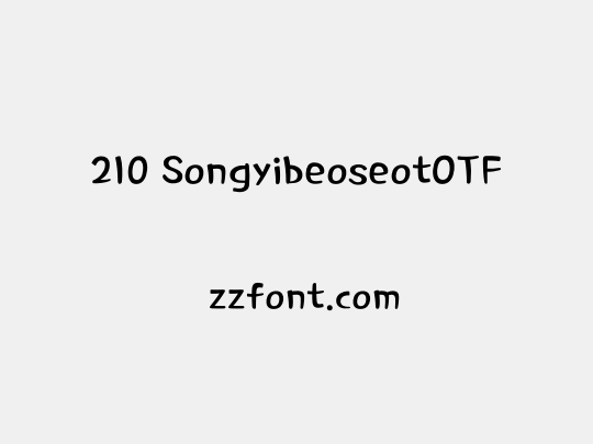 210 SongyibeoseotOTF