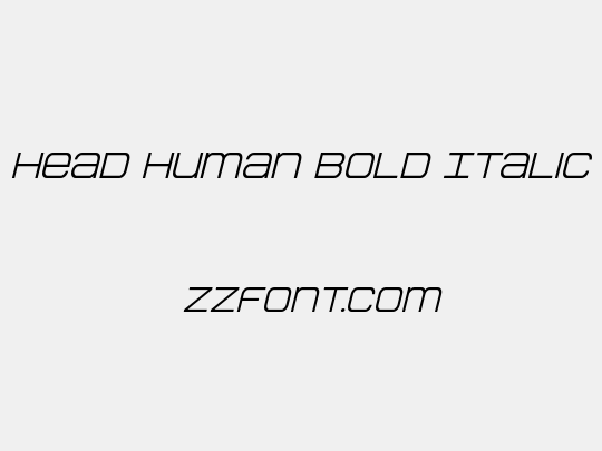 Head Human Bold Italic