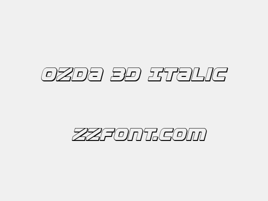 Ozda 3D Italic