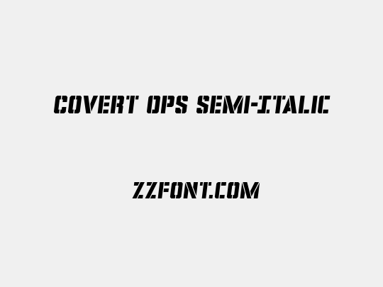 Covert Ops Semi-Italic