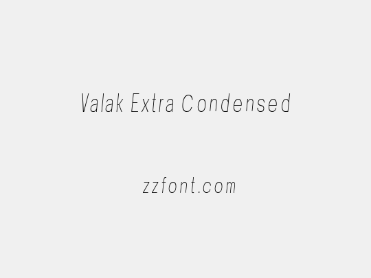 Valak Extra Condensed