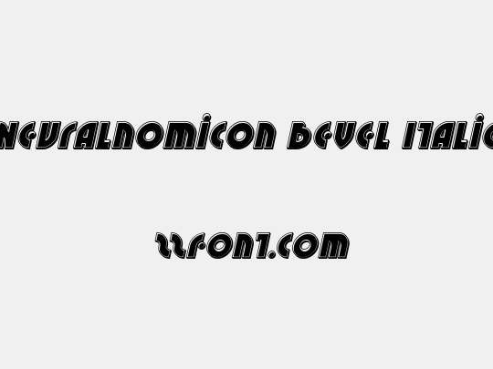 Neuralnomicon Bevel Italic