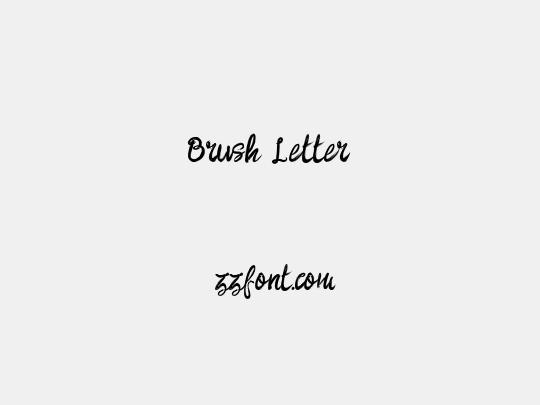 Brush Letter