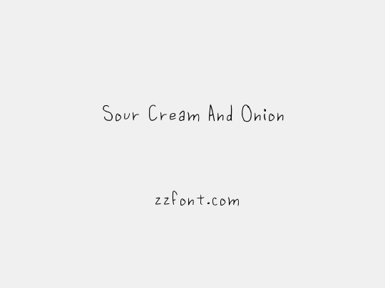 Sour Cream And Onion