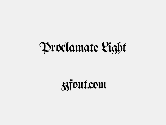 Proclamate Light