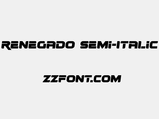 Renegado Semi-Italic