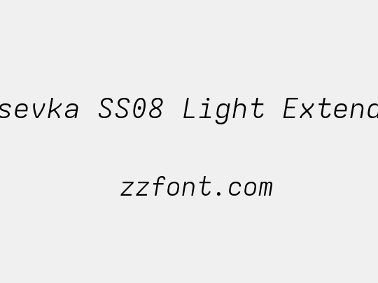 Iosevka SS08 Light Extended