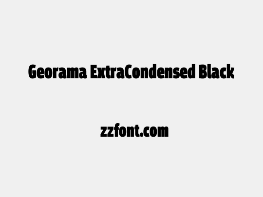 Georama ExtraCondensed Black