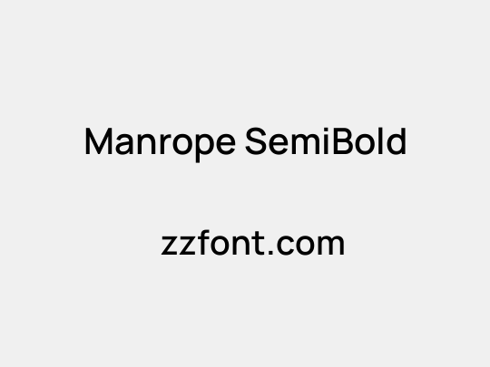 Manrope SemiBold