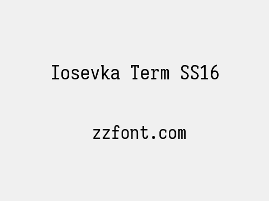 Iosevka Term SS16