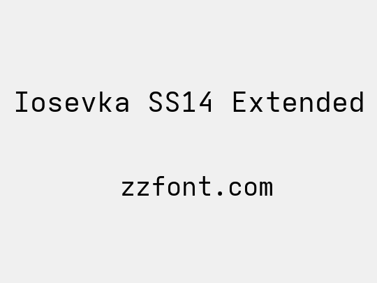 Iosevka SS14 Extended