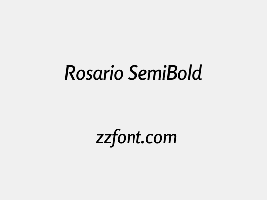 Rosario SemiBold