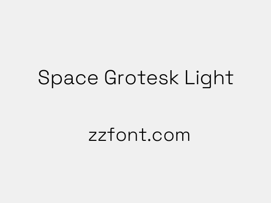 Space Grotesk Light