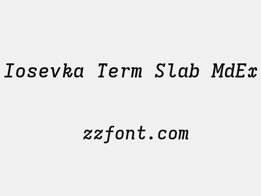 Iosevka Term Slab MdEx