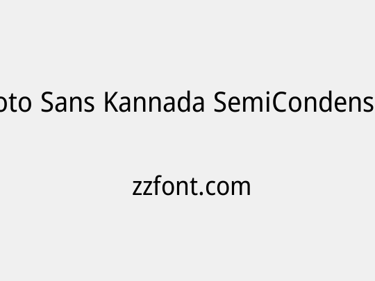 Noto Sans Kannada SemiCondensed